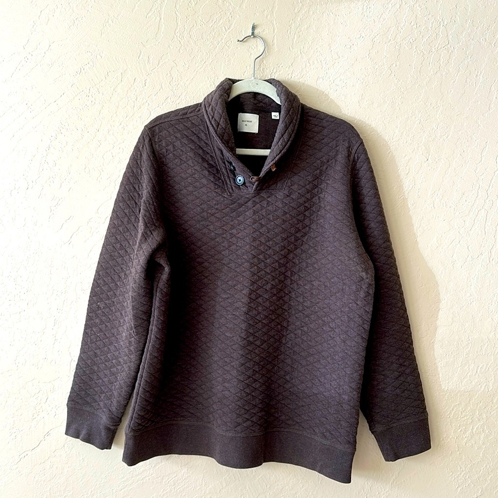 Billy Reid quilted shawl collar pullover
